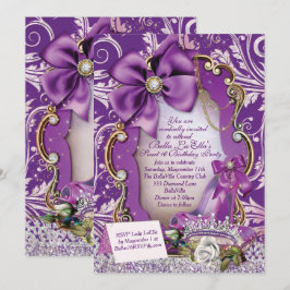 Royal Lila Princess Sweet 16:e inbjudan