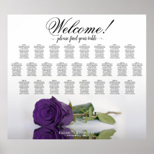 Royal Lila Ro Elegant 25 sittplatsplan för Bord Poster