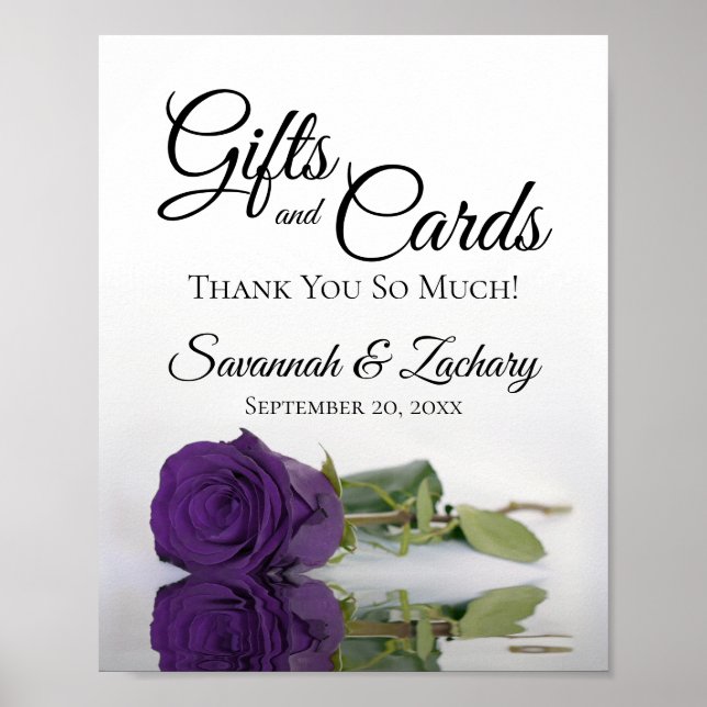 Royal Lila Ro Gifts & Cards Bröllop-skylt Poster (Framsidan)