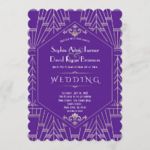 Royal Lila Silver Underbar Gatsby 1920-talet Bröll