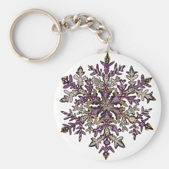 Royal Lila Snö | ANPASSADE Nyckelring (Framsidan)