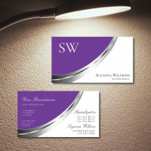 Royal Lila White med Silver Decor and Monogram