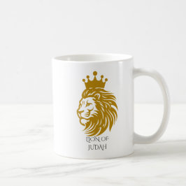 Royal Lion of Judah - King of Kings Gold & Black M Kaffemugg