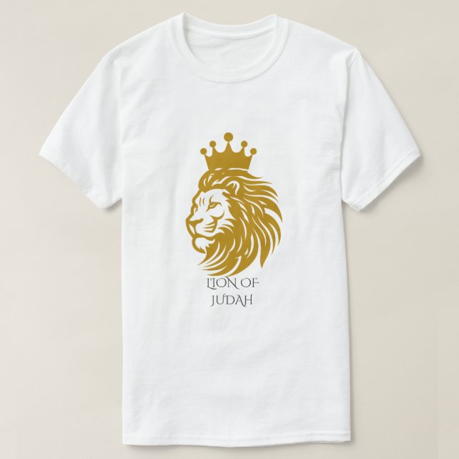 Royal Lion of Judah - King of Kings Gold & Black T Shirt (Design framsida)