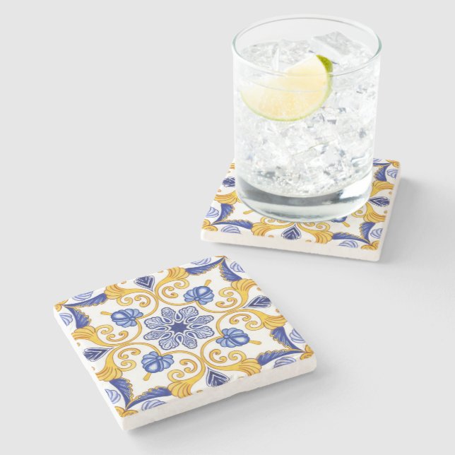 Royal Lisbon Scrollwork  Elegant Portuguese Blue  Stenunderlägg (Sidan)