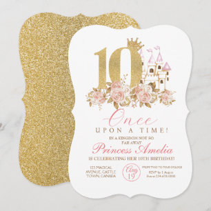 Royal Little Princess 10th Birthday Inbjudningar
