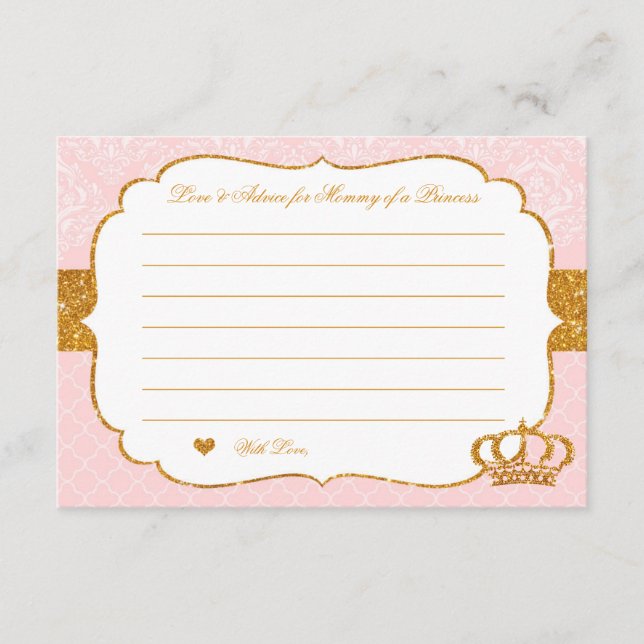 Royal Little Princess Rosa and Guld Advice Card Rådkort (Framsida)
