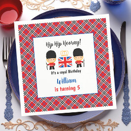 Royal London Guards British Tartan Boy Birthday Pappersservett