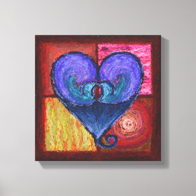 Royal Lustrous Heart Wrapped Canvas (Framsida)