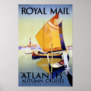 Royal Mail Atlantis Cruise Vintage affisch återstä