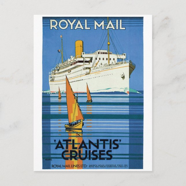 Royal Mail "Atlantis Cruises" Vykort (Framsida)