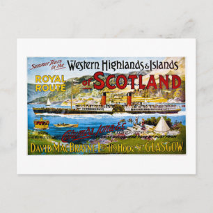 Royal Mail Steamers Scotland Glasgow Vintage Vykort