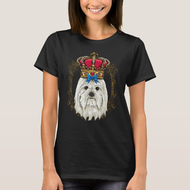 Royal Maltese King Queen Princess Puppy Maltese Do T Shirt (Framsida)