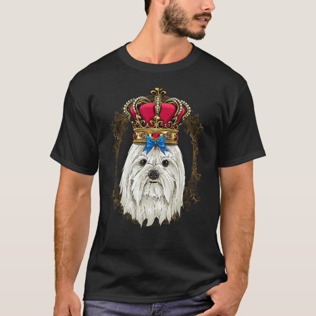 Royal Maltese King Queen Princess Puppy Maltese Do T Shirt (Framsida)