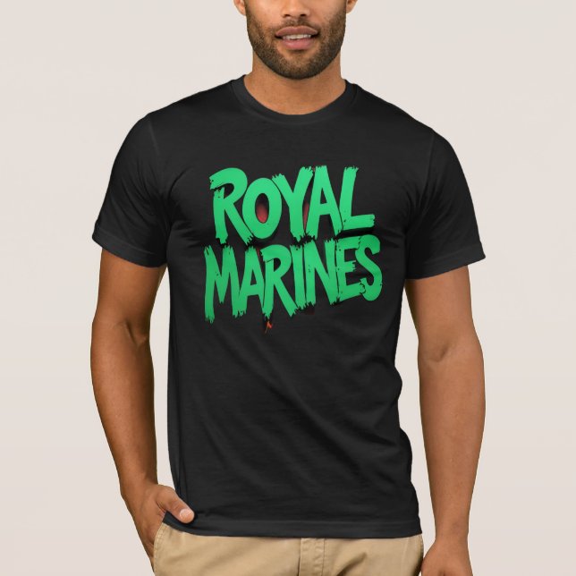Royal Marines Graffiti T-Shirt Militärt Pride (Framsida)
