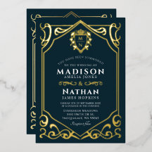 Royal Medieval Fantasy Monogram Bröllop