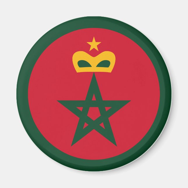 Royal Moroccan Luft Force Roundel Magnet (Framsidan)