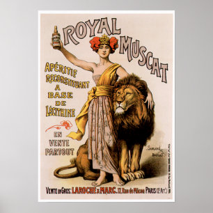 Royal Muscat Vintage Vin Drink Ad Art Poster