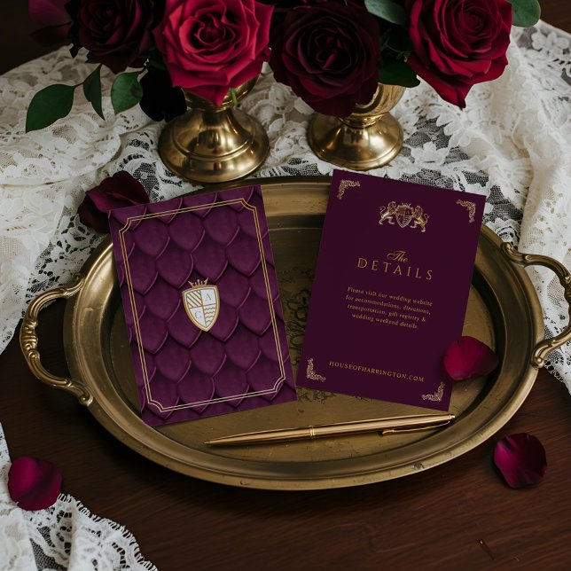 Royal Muse Fantasy Dragon  och Lejon Vapensköld Tilläggskort (Royal Muse Fantasy Dragon Scale & Lion Crest Enclosure Card)