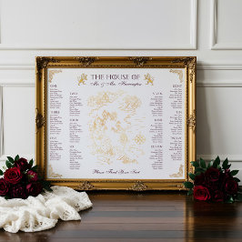 Royal Muse Medieval Fantasy Old World Map Bröllop Poster