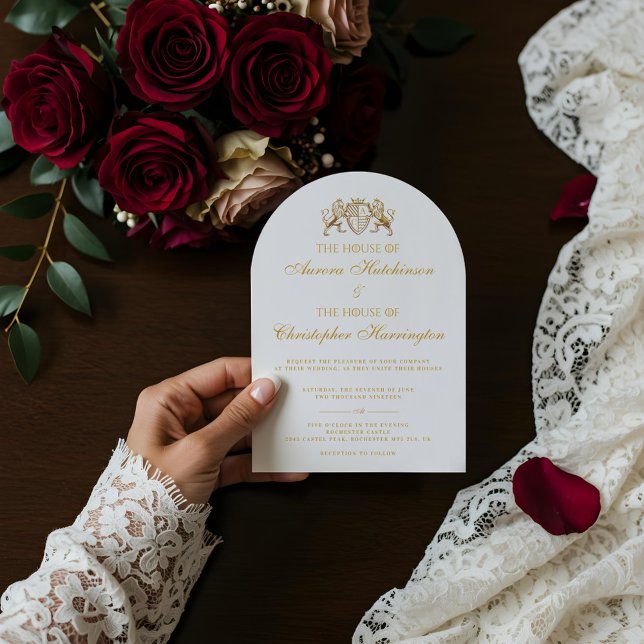 Royal Muse Medieval Fantasy Plum Blommigt Bröllop Inbjudningar (Royal Muse Medieval Fantasy Plum Floral Wedding Invitation)