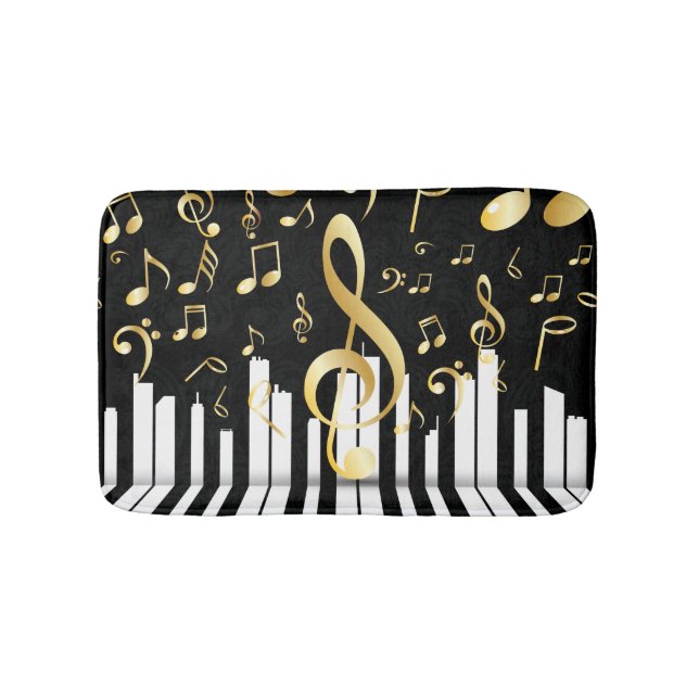Royal Music Note Luxury piano nycklar Badrumsmatta (Framsidan)