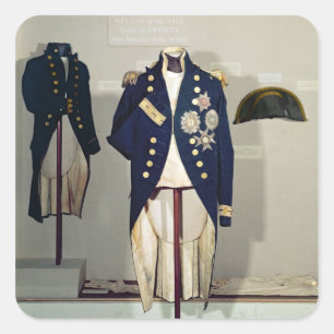 Royal Naval uniformen sliten Fyrkantigt Klistermärke