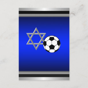 Royal Navy Blå Fotbollstema Bar Mitzvah Kort