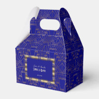 Royal Navy Blue Guld Art Deco 1920-talet Bröllop