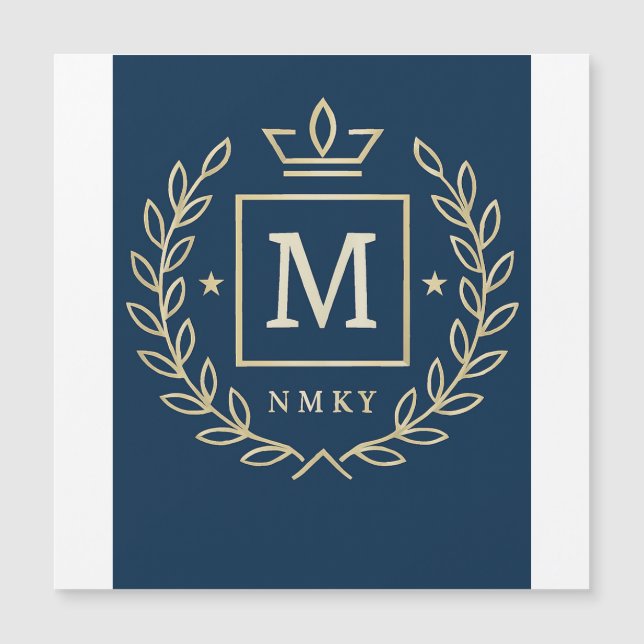 "Royal NMKY Emblem – Monogram M Crest Design" (Framsida)
