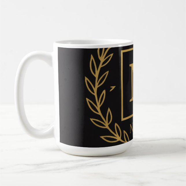 "Royal NMKY Emblem – Monogram M Crest Design" Kaffemugg (Vänster)
