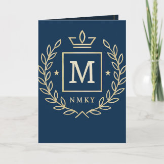 "Royal NMKY Emblem – Monogram M Crest Design" Kort