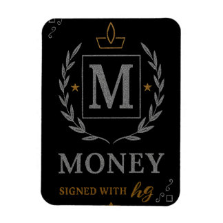 "Royal NMKY Emblem – Monogram M Crest Design" Magnet