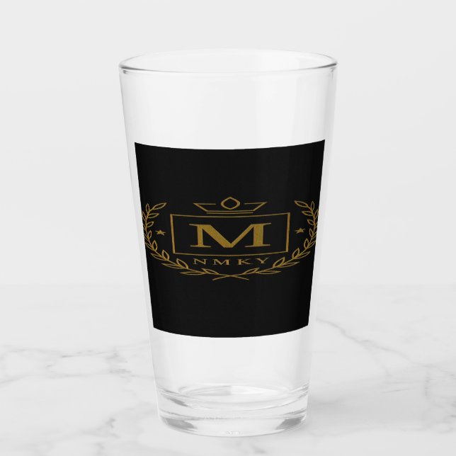 "Royal NMKY-emblem – Monogram M-kröningsdesign" Glaskopp (Framsida)