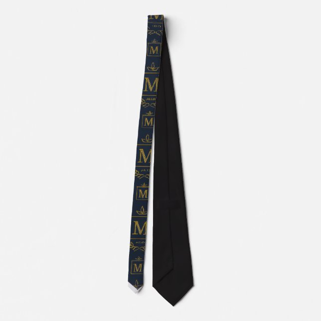 "Royal NMKY-emblem – Monogram M-toppskedesign" Slips (Baksida)