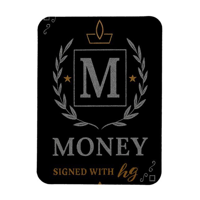 "Royal NMKY-emblem – Monogram M-toppskiktsdesign" Magnet (Vertikal)