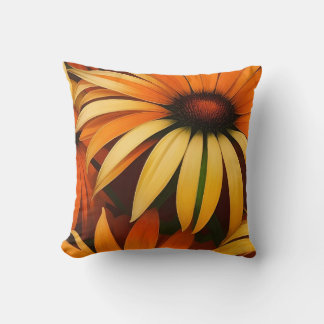 Royal Orange Coneflowers Kudde