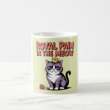 Royal Pain in Meow - Grumpy Cat Kung Tecknad Art