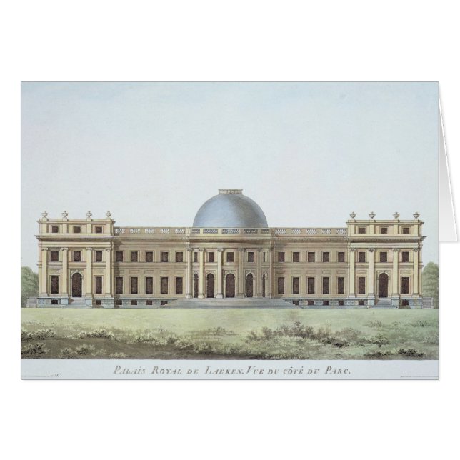 Royal Palace i Laeken, View from the Park, from " Hälsningskort (Framsidan Horizontal)