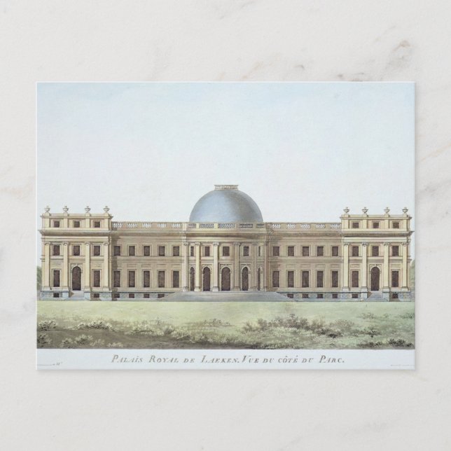 Royal Palace i Laeken, View from the Park, from " Vykort (Framsida)