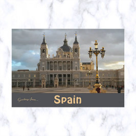 Royal Palace of Madrid i Madrid Spanien Vykort