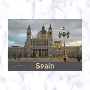 Royal Palace of Madrid i Madrid Spanien Vykort