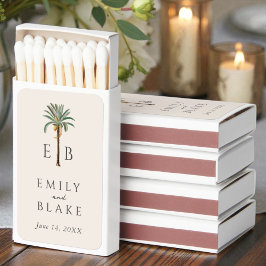 Royal Palm Logo Elegant Tropical Monogram Wedding