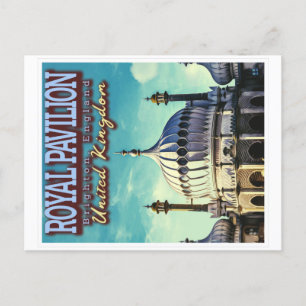 ROYAL PAVILION - BRIGHTON ENGLAND - FÖRENADE KUNGA VYKORT