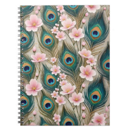 Royal Peacock feather Notebook Anteckningsbok