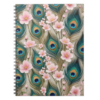 Royal Peacock feather Notebook Anteckningsbok