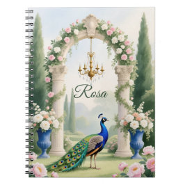 "Royal Peacock Garden"Personalized Spiral Notebook Anteckningsbok