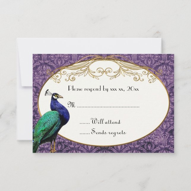 Royal Peacock Lila OSA kort (Framsida)