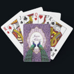 Royal Peacock (Lila) Personlig Uppspelningskort Casinokort<br><div class="desc">I vissa kulturer betraktas freden som en garant för royaltyn, i andra representerar den godhet, medkänsla och evigt liv. Denna vackra fågel är en symbol för perfekt för giftermål och nystart. En underbar presentidé för möhippa är till fördel för eller bröllopsfavörer. Det fungerar också bra för party-julklappar! Se hela vårt...</div>