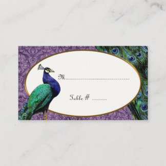 Royal Peacock Lila Place Card Placeringskort